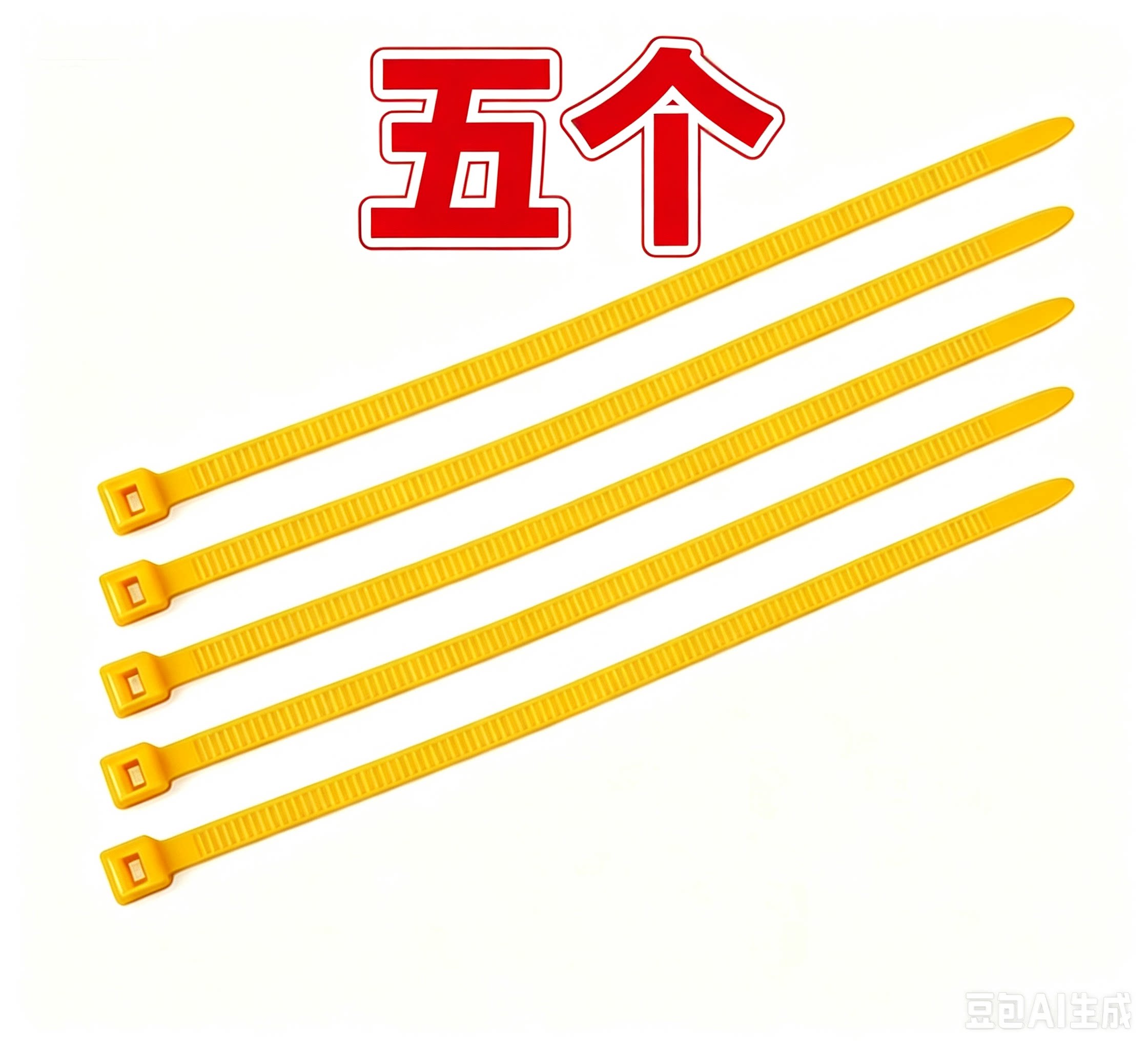 黄色水溶扎带纯色