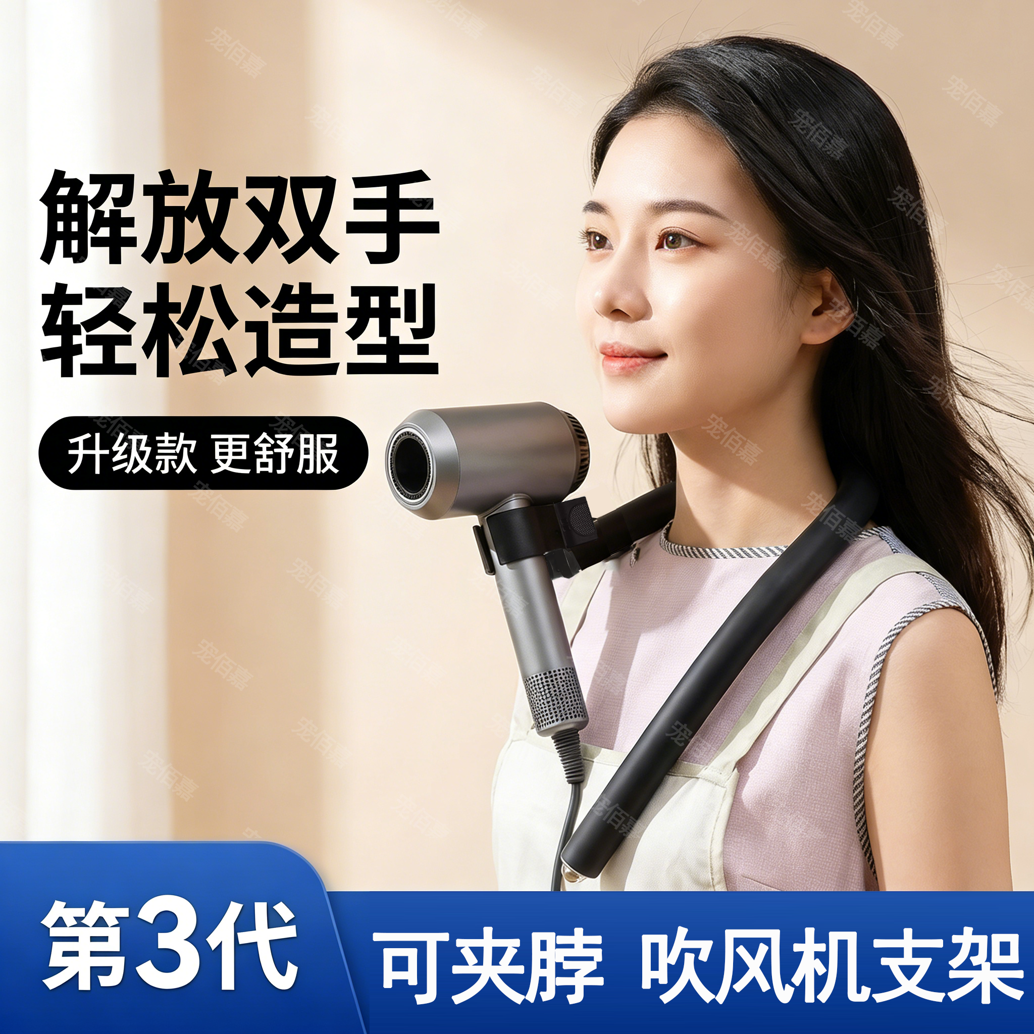 宠物吹风机固定架狗狗吹风机挂脖支架解放双手万向调节拉毛梳毛架