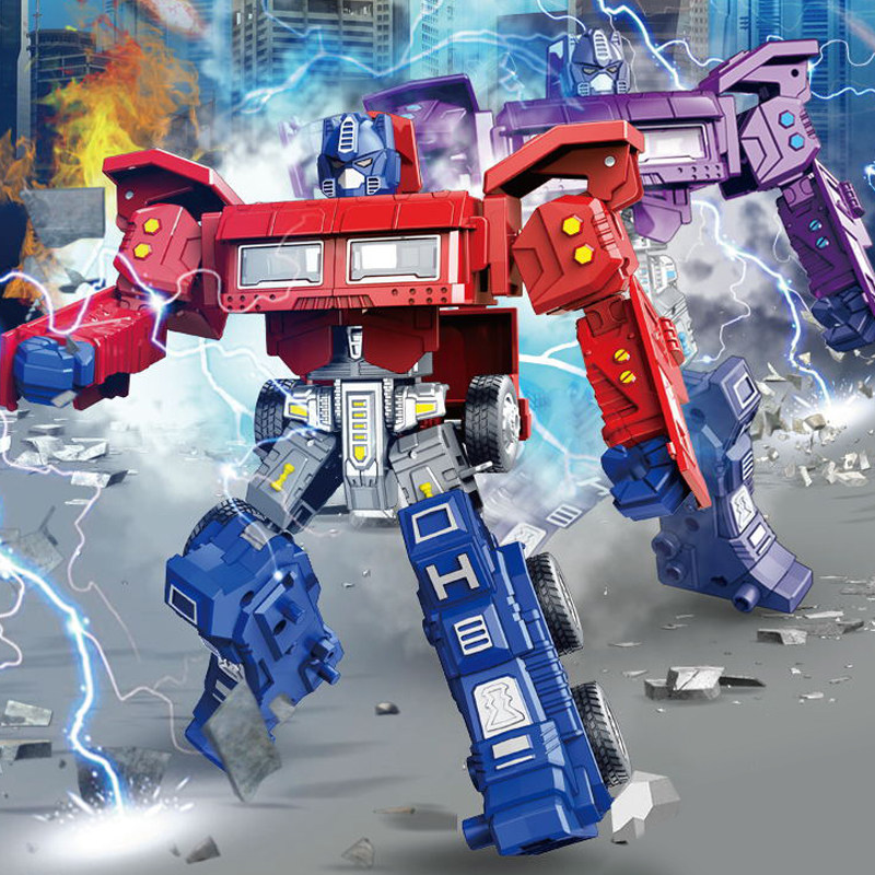 어린이 변환 장난감 자동차 트럭 대형 트럭 메카 기병 모델 관성 퍼즐 소년 생일 선물