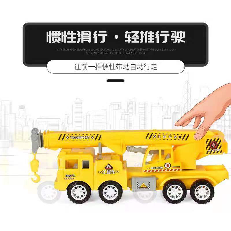 어린이 대형 크레인 엔지니어링 차량 장난감 모델 시뮬레이션 크레인 트럭 소년의 추락 방지 크레인  0 6 세