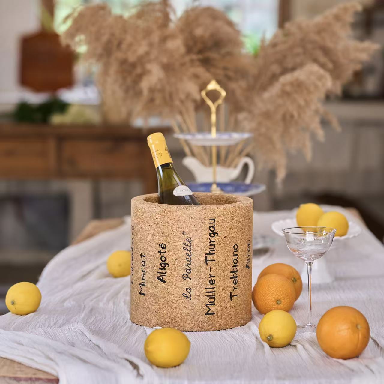 La Paecelle 葡萄品种软木橡木冰桶 送酒鬼礼物 葡萄酒啤酒冰桶