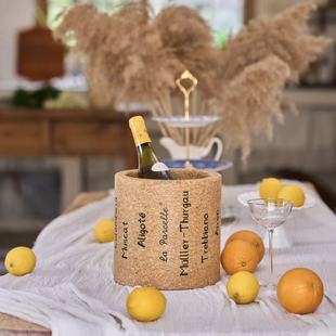 送酒鬼礼物 葡萄品种软木橡木冰桶 葡萄酒啤酒冰桶 Paecelle