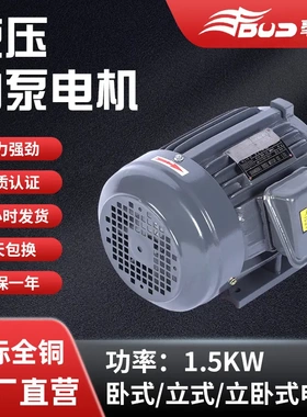 YT-90L-4-1.5kw液压油泵电机0.75千瓦立式三相液压电动机380V