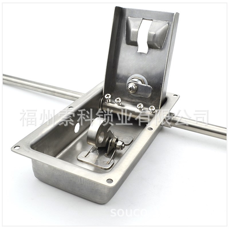 不锈钢锁具 集装箱冷藏车厢船舶后门锁 把手锁 连杆式锁具 BS805