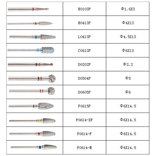 【双佳】钨钢修甲专业生产硬工具美甲磨头牙科磨头硬质合金旋转锉