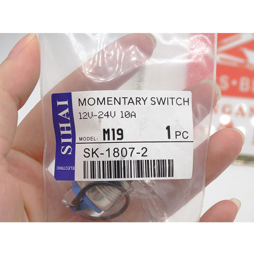 挖掘机适用于SK-1807-2瞬时按钮开关M19 12V-24V 10A