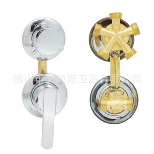 整体淋浴室混水合阀挂屏房柱配件冷热龙头分水器花洒三四五档明装