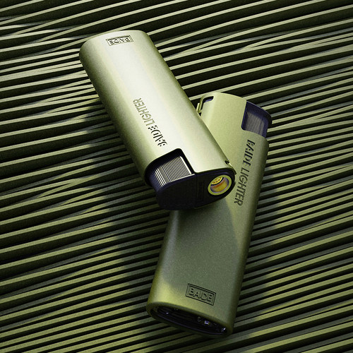 百得复古铁壳磨砂充气打火机