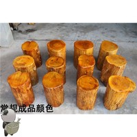简约树根凳子木墩椅子坐墩根雕圆凳穿鞋小凳木凳摆件家用墩子坐凳
