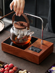 美甚新款加厚高硼硅玻璃煮茶器烧水泡茶壶家用电陶炉煮茶壶耐高温