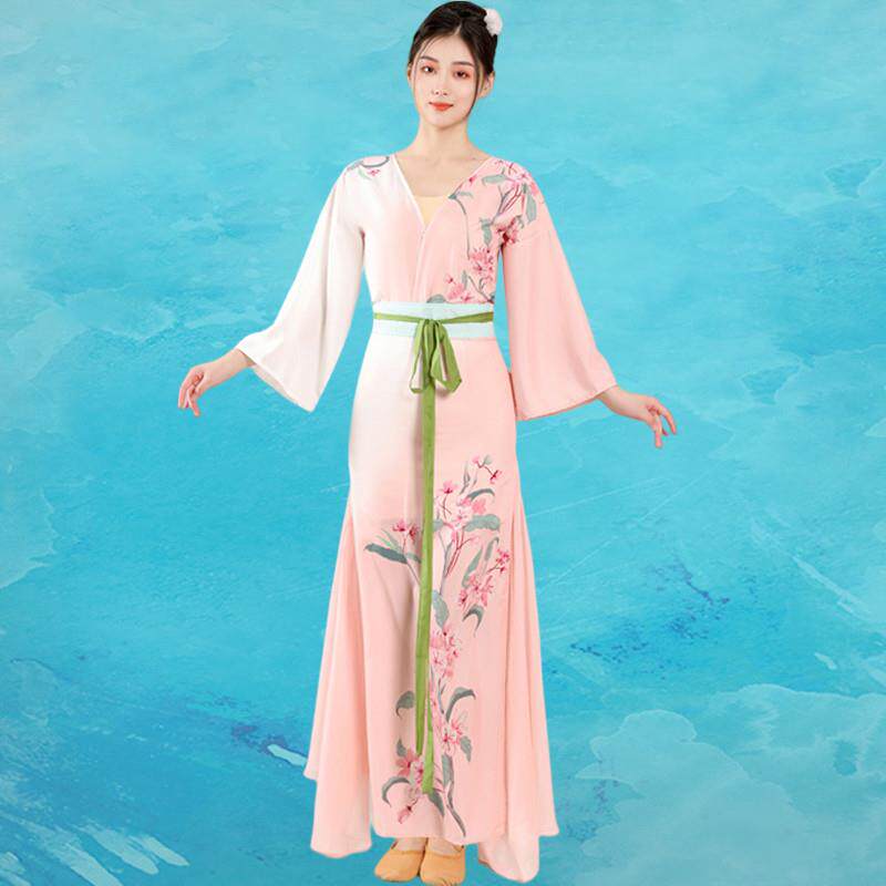 海棠公主舞蹈服诗意花朵王诗意同款旗袍古典舞演出服女飘逸中国风