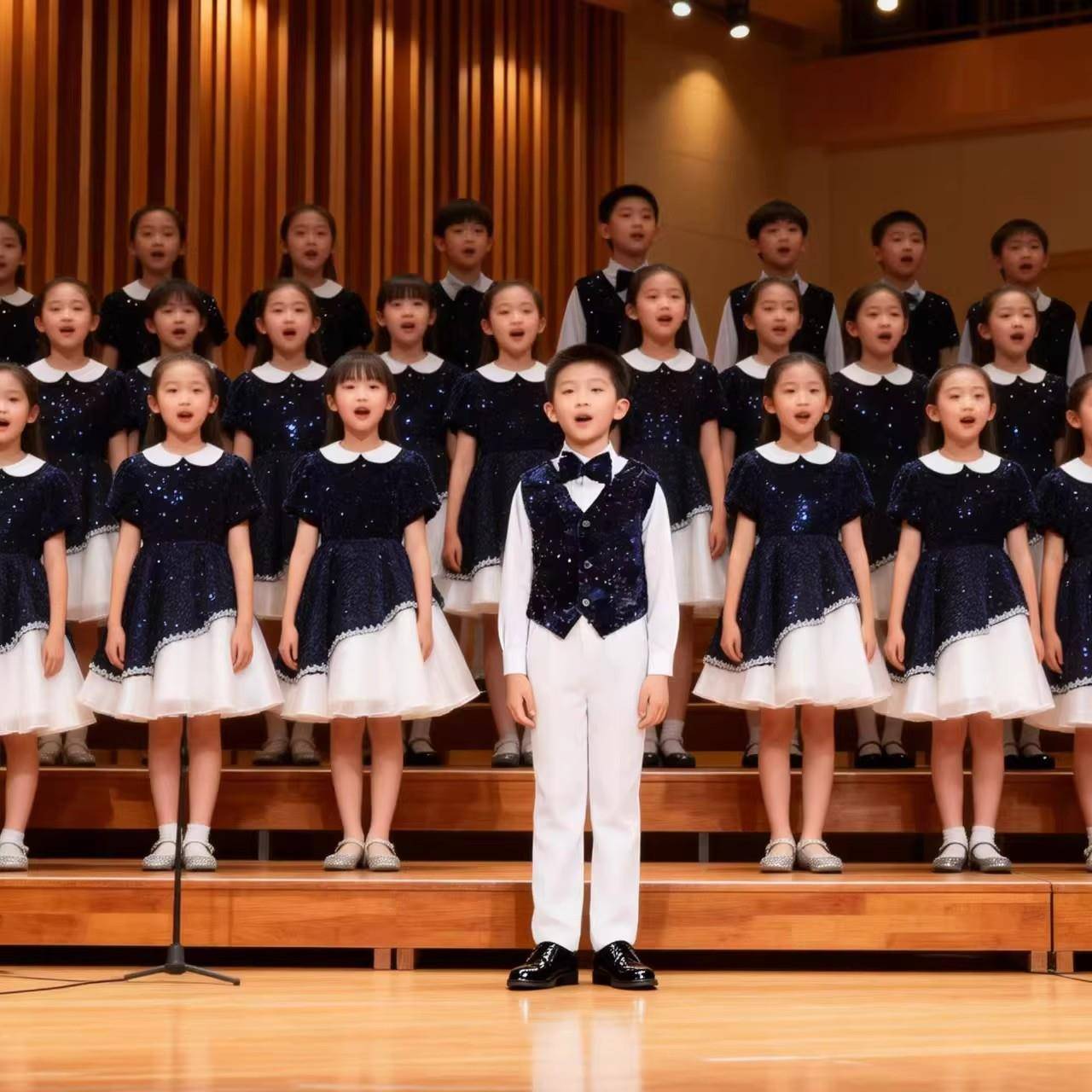 诗六SYZ一出儿童唱合服男女童演服中小学生表演服歌朗诵比赛服装
