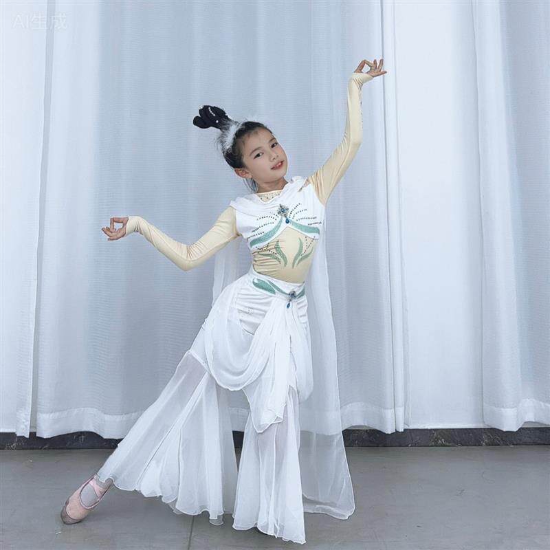 艺考剧目服儿童独舞捣药仙同款舞蹈服古典舞飞天敦煌舞裤子琵琶舞
