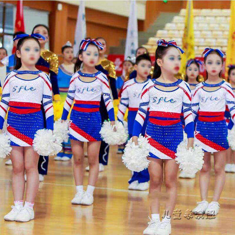 儿童啦啦队服足球篮球宝贝啦啦操服演出服装中小学生健美操表演服