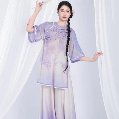 倾城舞后民族服装飘逸古风舞蹈服练功服仙气大摆裙舞台装演出套装