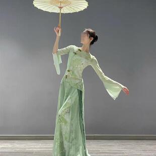 油纸伞舞蹈服装上春山演出服中国风古典舞声韵纱衣套装江南表演服