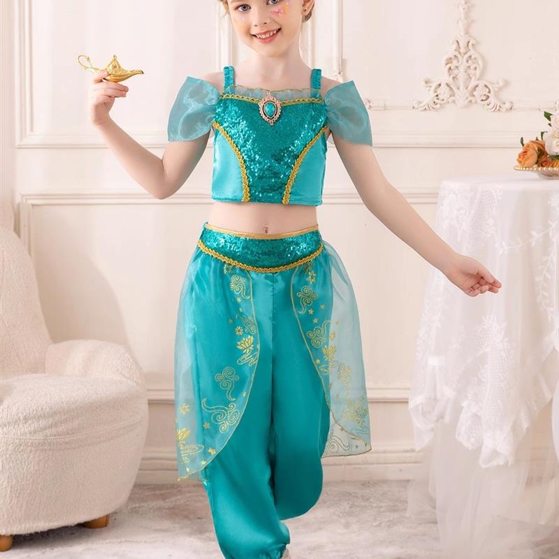 欧美女孩茉莉花公主服装万圣节Cosplay服装肚皮舞服装印度舞蹈服