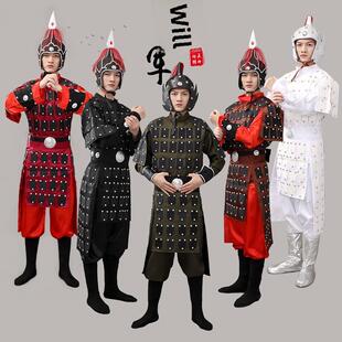 影视古装春秋战国汉朝古装盔甲男士将军武将士兵服古装铠甲演出服