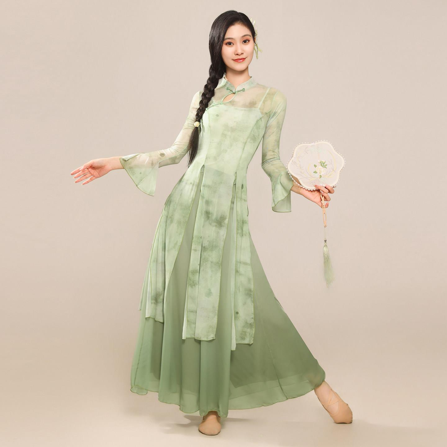 古典女练服弹身韵旗功袍力常服舞蹈服舞伞LYS舞扇子舞中国风演出