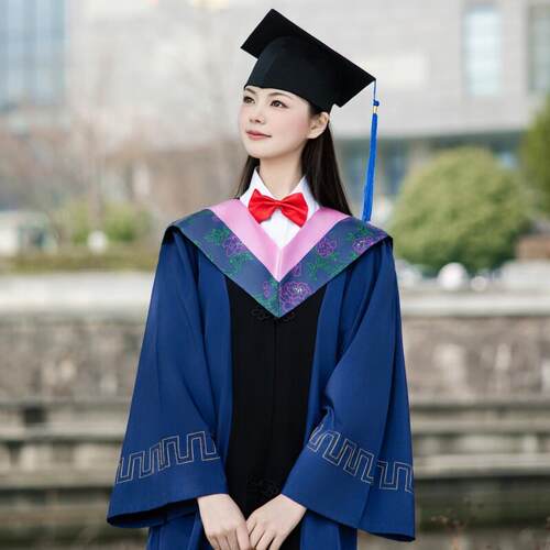高质量硕士服学士服文理科袍定制大学生毕业礼服研究生毕业袍