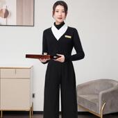 秋冬新款 裙 高档医疗美容院皮肤管理师针织美甲店美容师工作服套装