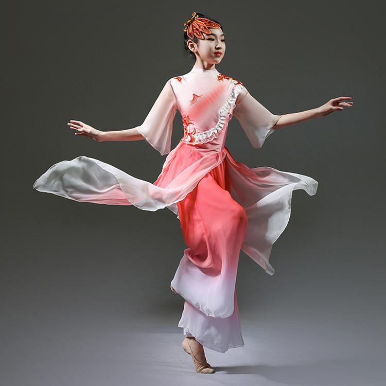 儿童古典舞演出服女飘逸2024年新款十八幻蝶舞蹈服装汉唐团扇舞服