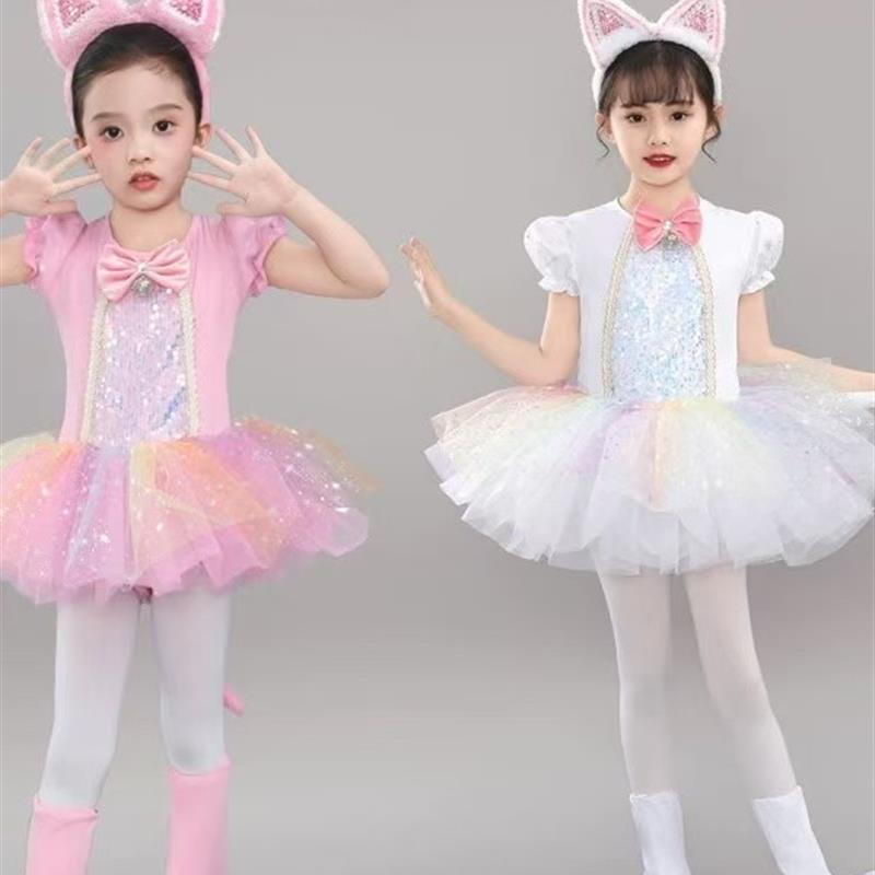 六一儿童小猫演出服波斯猫学猫叫舞台表演服装幼儿园动物可爱花猫