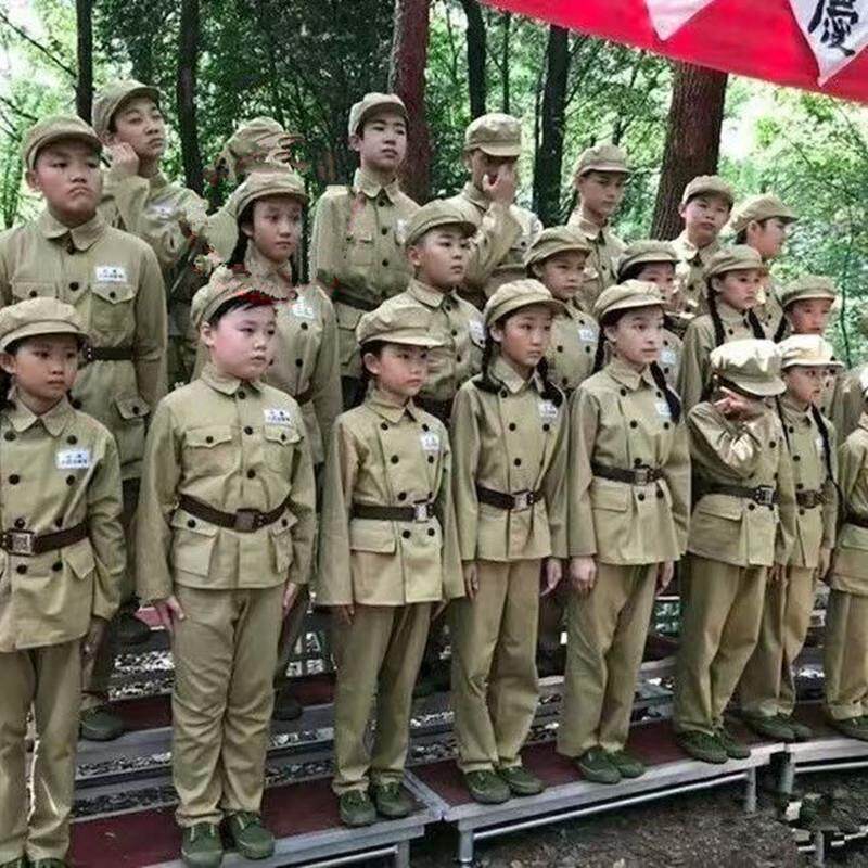 志愿军解放军50老式怀旧抗美援朝儿童演出表演服英雄赞歌舞台军装