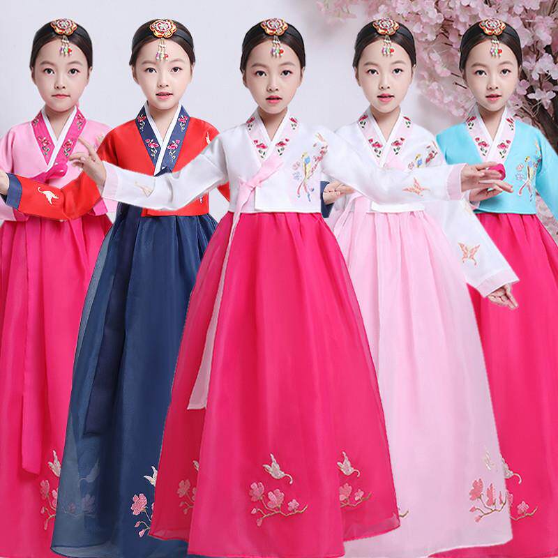 韩国朝鲜民族国庆演出服装小孩古装套装改良儿童女童韩服女宝宝童