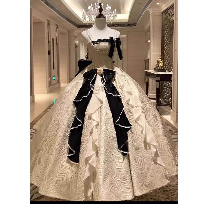 皓月加冕香槟色lolita晚礼服花嫁公主裙子生日成人礼艺考年会派对
