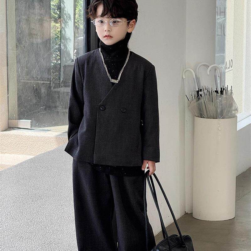 花童男童礼服套装西装儿童2025少爷西服小男孩休闲便西男孩演出服