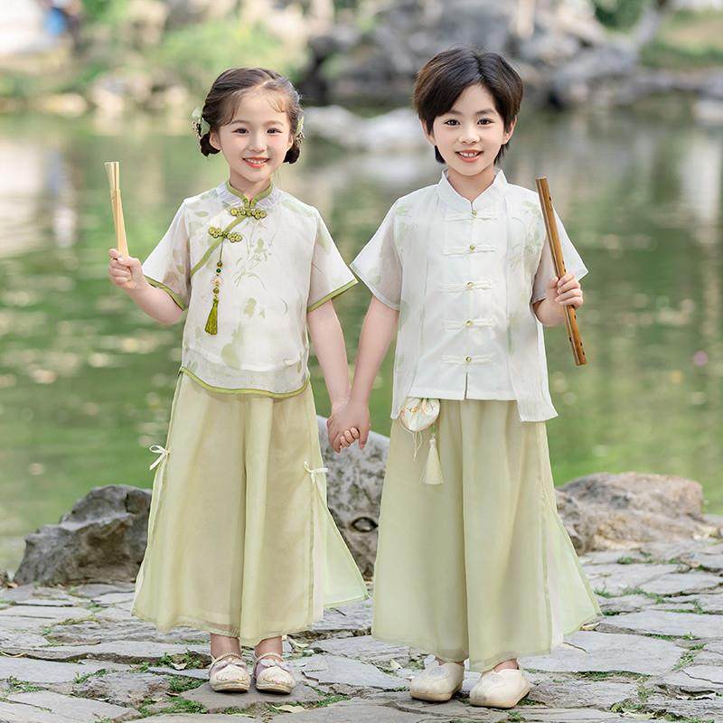 中秋节服装幼儿园园服夏季国学古风唐装表演服毕业季大合唱演出服,童装/婴儿装/亲子装,唐装,淘宝优惠券,粉丝福利购,淘宝优惠卷