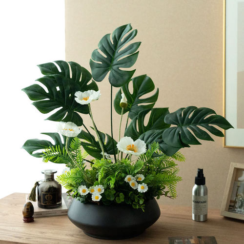 高级感装饰品盆栽餐桌客厅假绿植