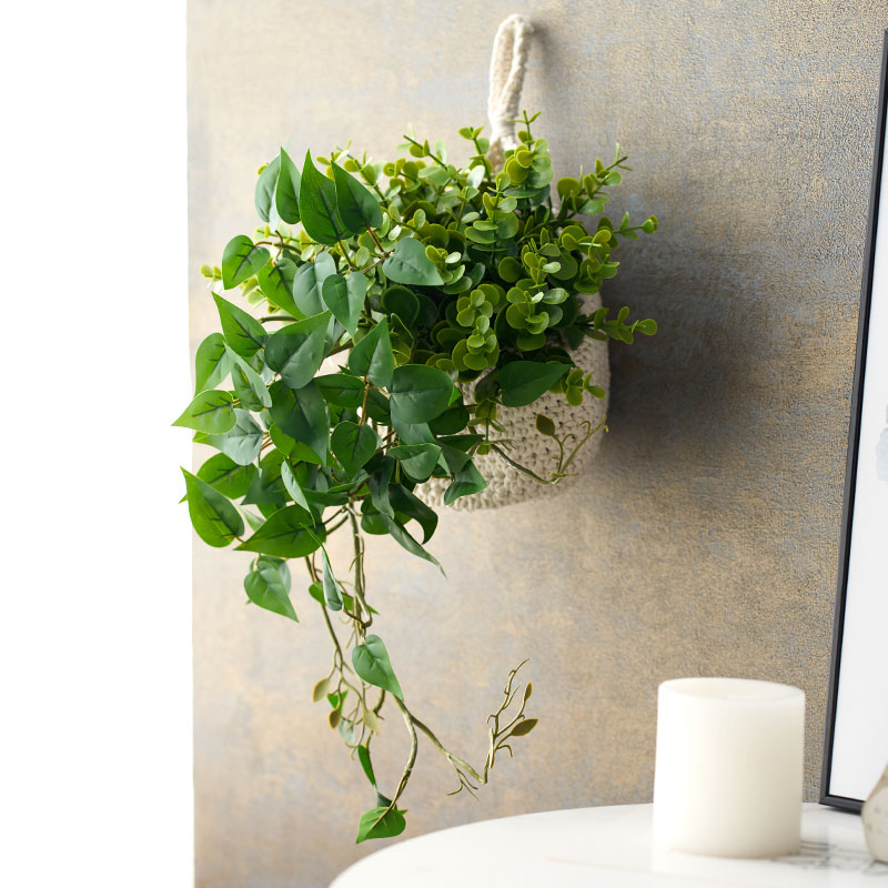 初若安然高品质仿真花假绿植藤蔓墙面改造卧室客厅装饰品壁挂花艺