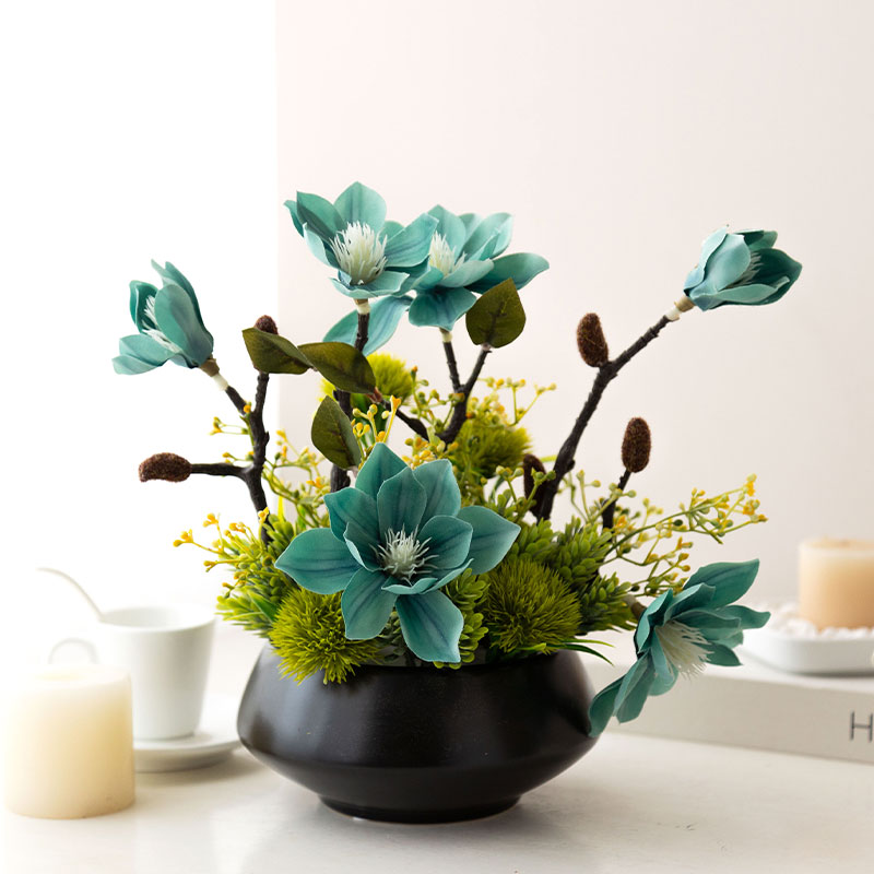 客厅玉兰花新中式古典禅意玉