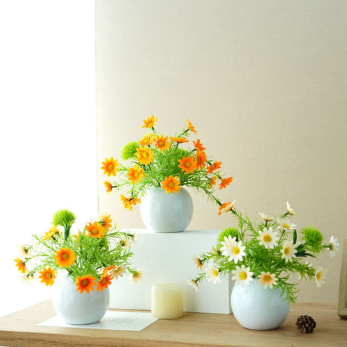 小清新小雏菊仿真花客厅桌面摆件