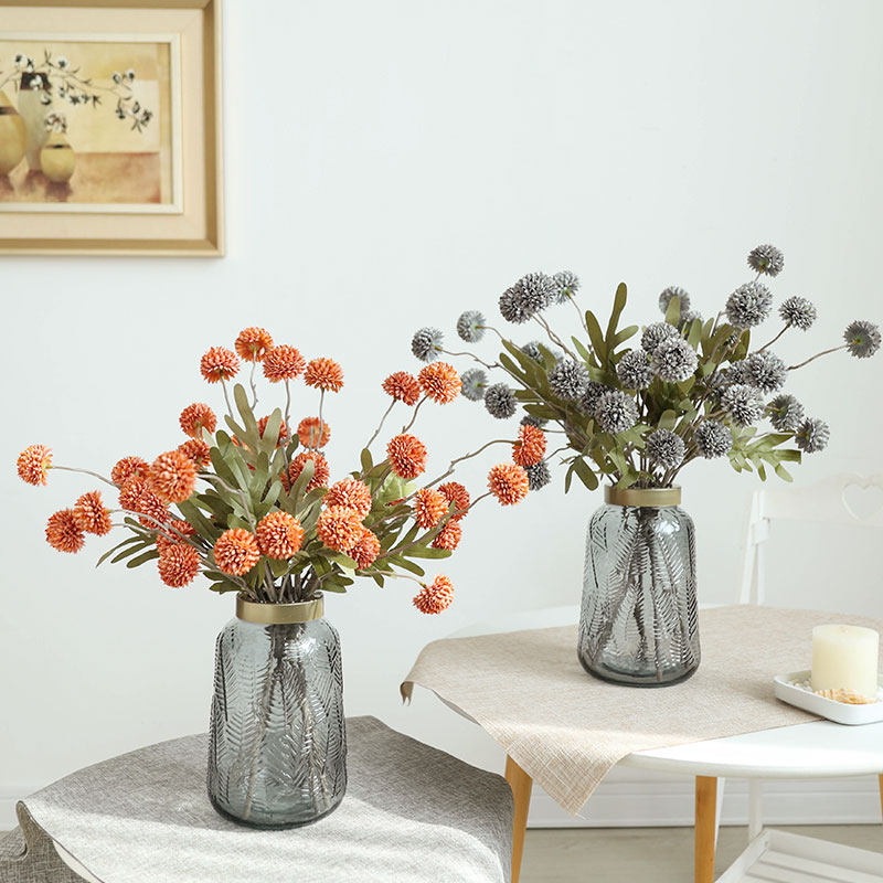 法式复古秋色蒲公英仿真花束假花艺家居装饰餐桌客厅摆件摆设插花