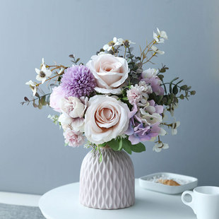 ins高级感轻奢干花花束高端仿真花艺摆件假花餐桌客厅装饰花摆设