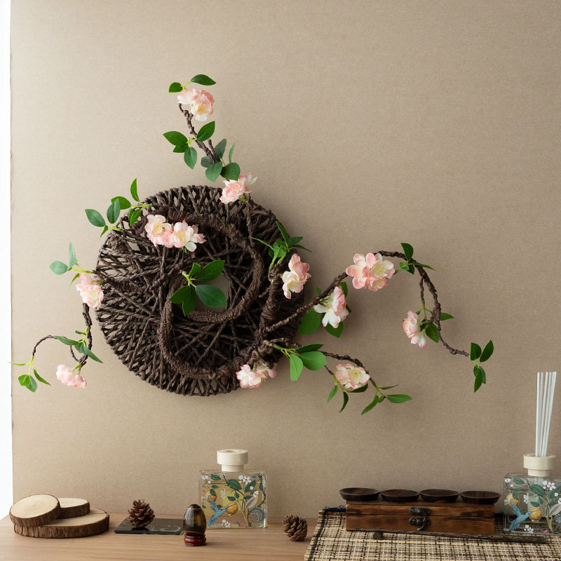 新中式风仿真花壁挂墙面装饰