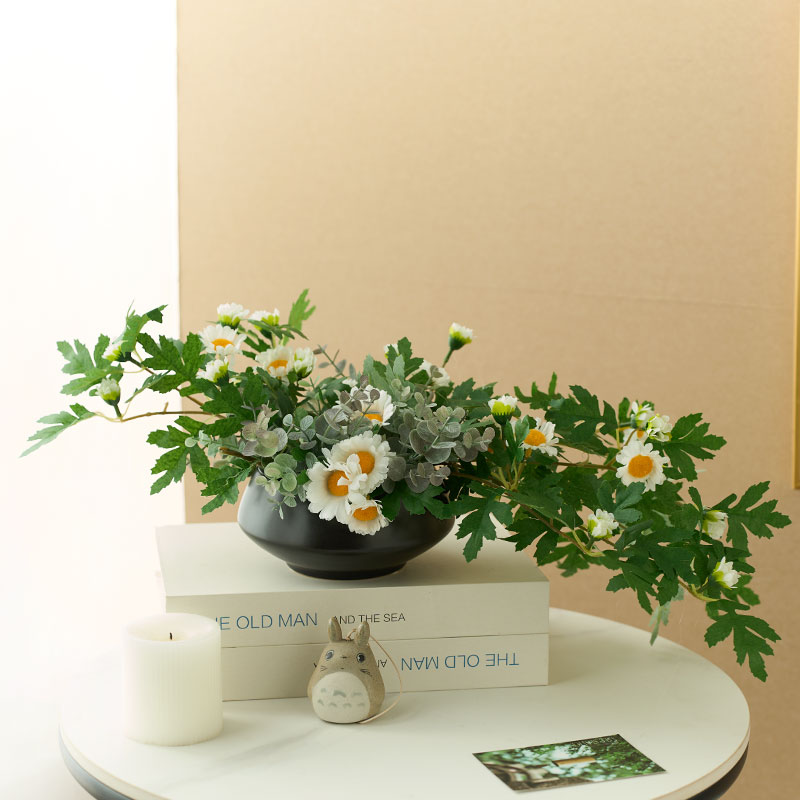 新中式简约仿真花假绿植盆栽