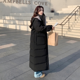 超长款羽绒棉服女到脚踝2025新款冬季加厚过膝棉衣宽松面包服外套