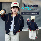 韩版 新款 儿童帅气运动上衣宝宝衣服 棒球服外套春秋季 男童春装