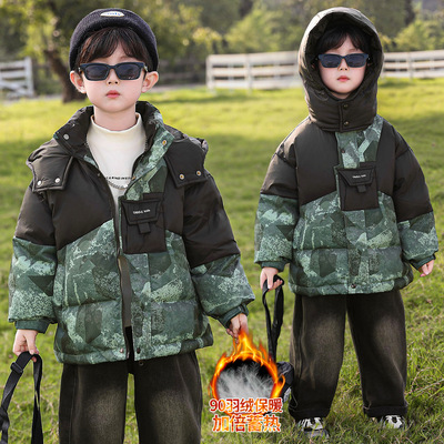 男童羽绒服90白鸭绒2025秋冬新款