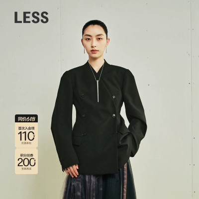 【LESSxSamuel】秋绵羊毛V领外套收腰设计感西装女2O7710120