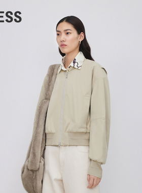 LESS飞行夹克女立领棒球短款宽松时尚运动风夹克外套2O1613980