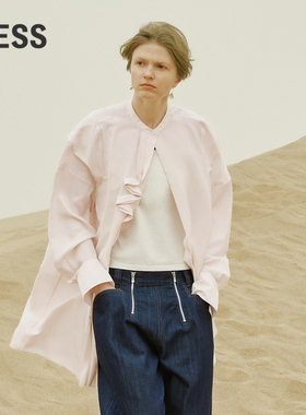 【精工系列】LESS春秋设计感衬衫女桑蚕丝长款衬衣外套2N7210920