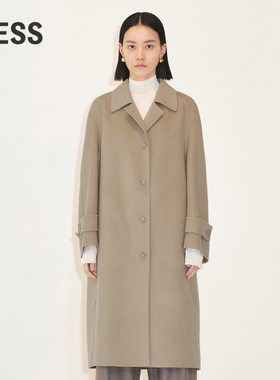 【宅系列】LESS冬季大衣外套女宽松卡其色毛呢含山羊绒2M0811800