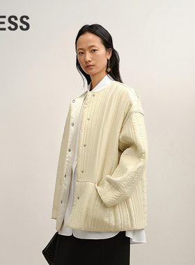 【商场同款/精工系列】LESS2025年冬新款H型宽松棉衣2P0B17310