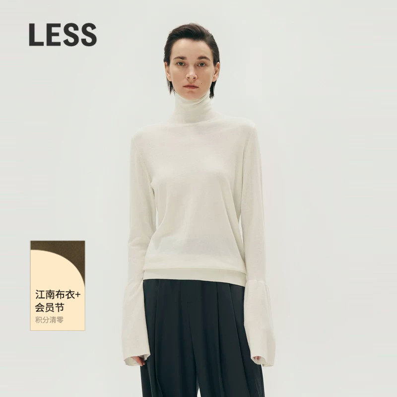 【精工系列】LESS春季山羊绒针织衫女半高领内搭毛衫2N1313