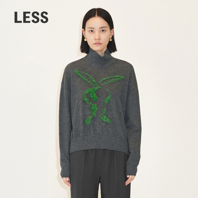 商场同款套头毛衣LESS高领